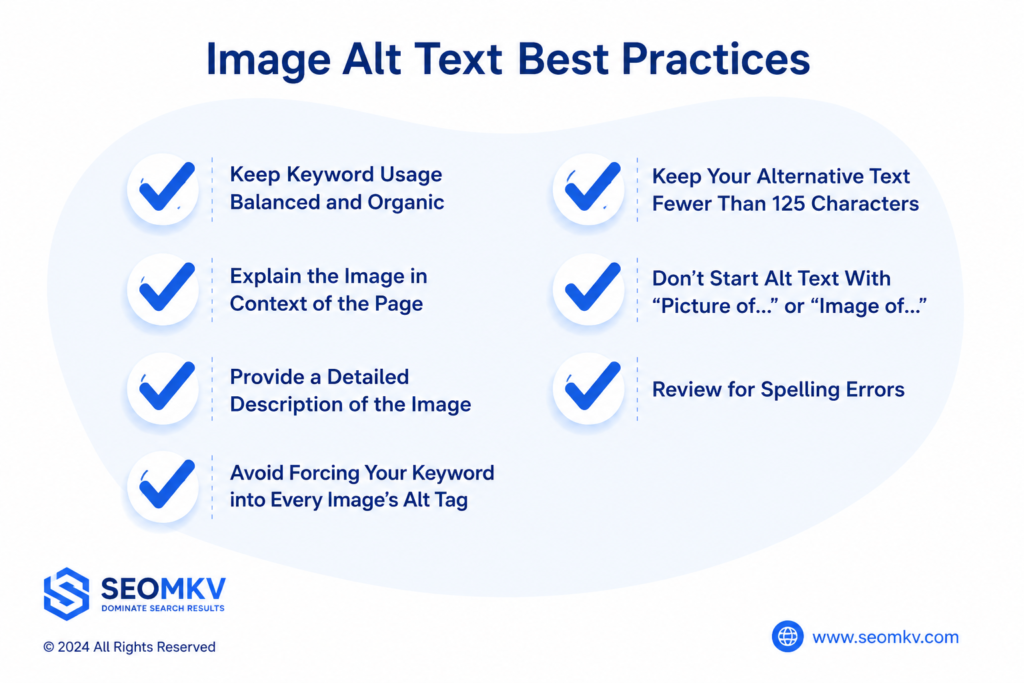 SEO image alt text best practices